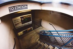 stairs to the station building