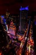 City Manhattan evening lights