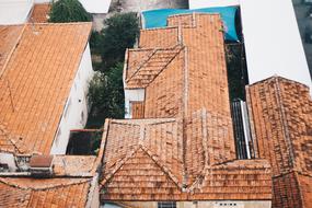 panoramic view of the red roofs