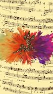 Music Color notes flowers