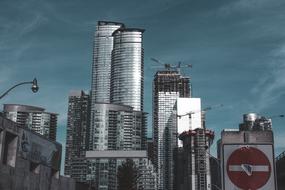 Urban skyscrapers and Buildings at City