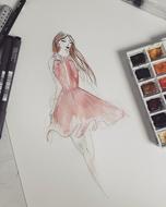 Woman Dress Pink