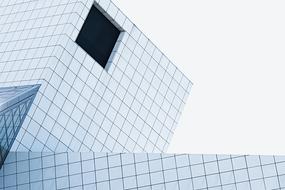 Structure of the building with white and black squares