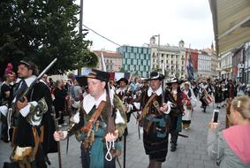 Beautiful parade on Brno Day, Czech Republic in 2016
