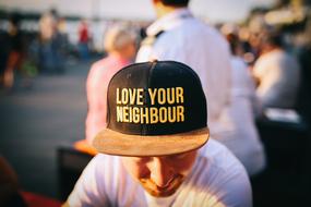 Men Cap love youe neighbour