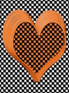 orange heart squared