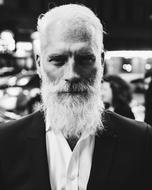 Man Old black and white