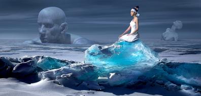 Fantasy Glacier Ice photomontage
