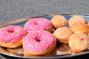 colored glazed doughnuts