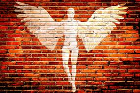 Graffiti Wall Art angel drawing