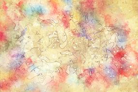 background art abstract watercolor red yellow