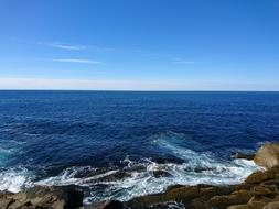 sea with stones landscape