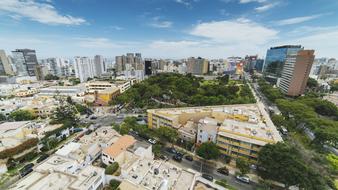 panorama of city architecture in a blurred background