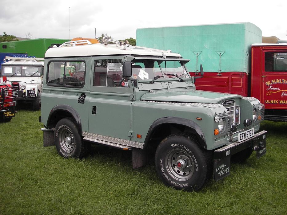 military green car