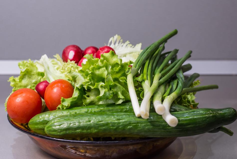 plate vegetables