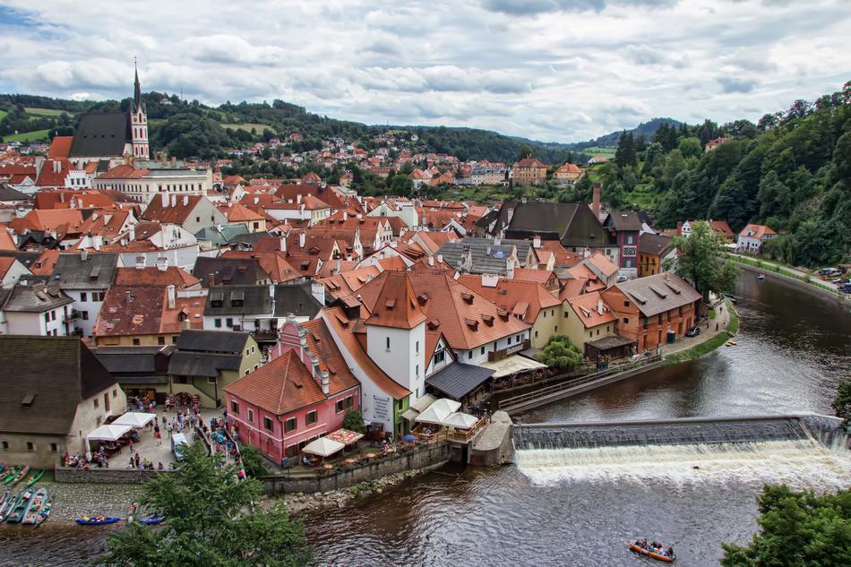 Krumlov Czech Republic City and river