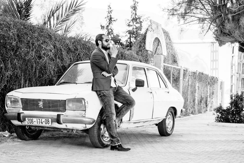 Portrait Man car