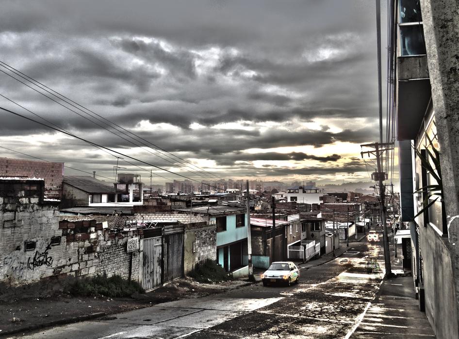 cloudy sky over the area of bogota