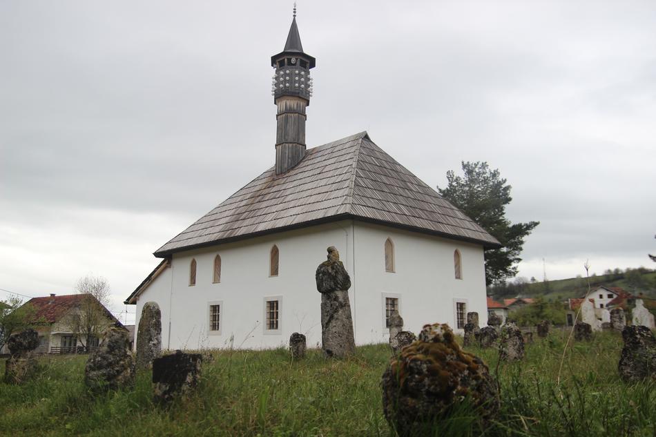 Old small Mosque on cemetery, Turkey