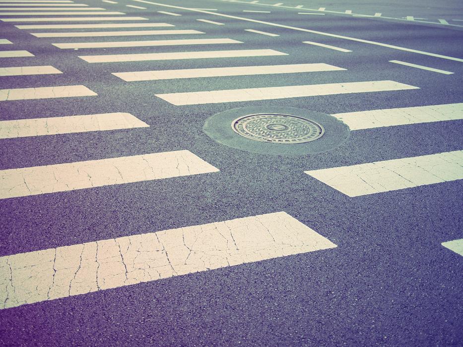 Crosswalk Manhole Road