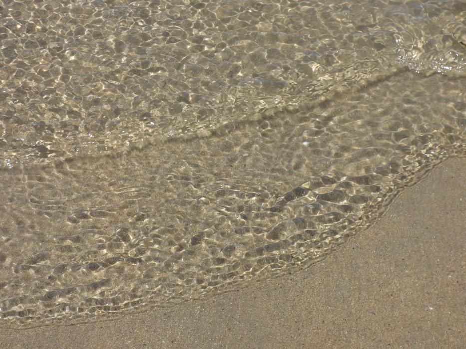clean sea water on the beach
