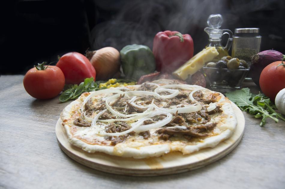hot meat pizza