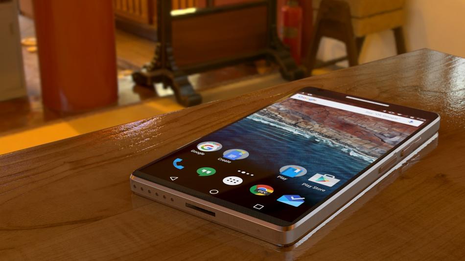 touchscreen smartphone is on the table