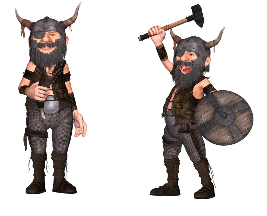 drawing of viking scandinavian character