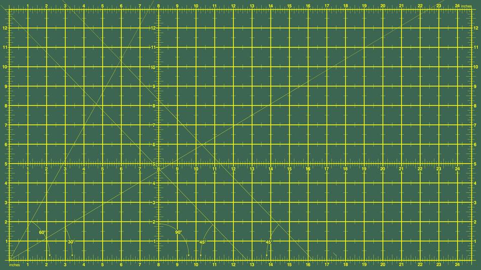 Yellow and green cutting mat, with the patterns, clipart