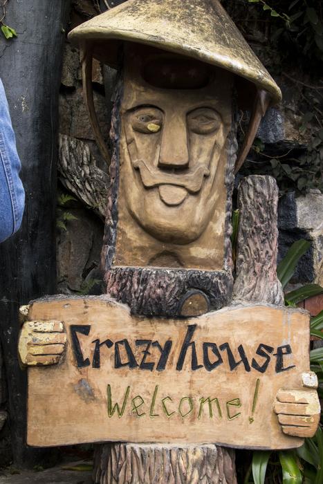 Crazy House welcome sign