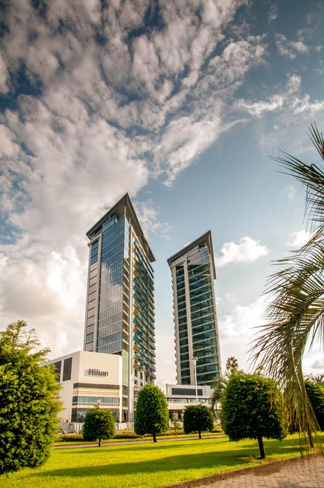 two skyscrapers in Batumi, Georgia