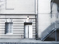 Architecture Building lamp black and white