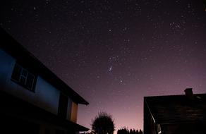 House Architecture Galaxy stars sky