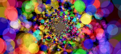 abstract multicolored round glare
