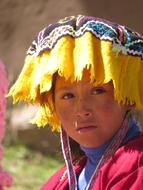 girl in traditional clothes in Peru