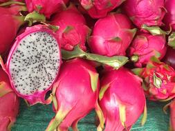 exotic pink fruits