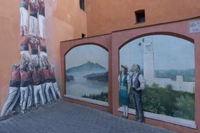 Wall Paint spain tower people