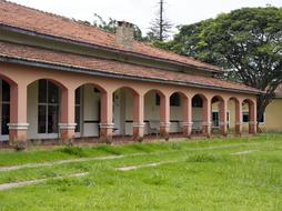 Farm Mansion Home and green grass