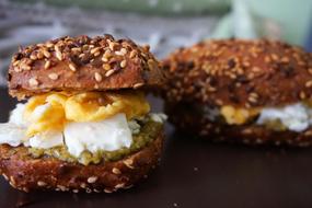 burger with egg