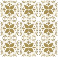 golden floral pattern on white background