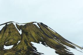 landscape on the mountain with snow