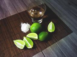 sour lime with salt