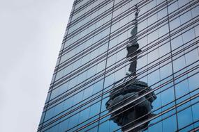 Architecture Building reflection of the tower