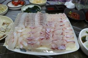 Fish seafood on plate