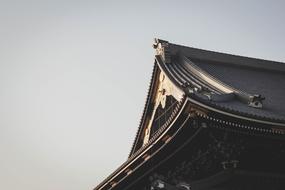 Architecture Building roof at grey sky