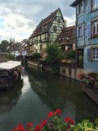 Romantic Timber Houses and river