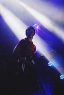 Man Guitar lights party