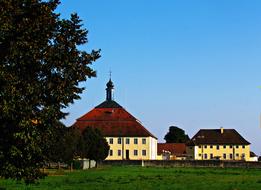 Building Castle and green grass