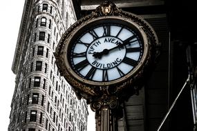 clock in the architecture of the city