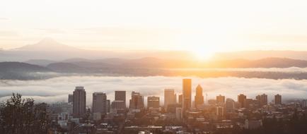 city Buildings sunset